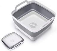 🧺 tolead 9l dish basin collapsible: portable sink with drain plug & plastic handles, rv camping kitchen storage basket 2021 new logo