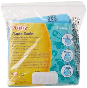 img 2 attached to 💩 Пакеты для пеленок Nuby одноразовые с ароматом свежего детского присыпки, 2 упаковки (по 50 штук в каждой упаковке), всего 100 пакетов