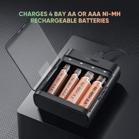 img 3 attached to 🔋 UGREEN Battery Charger AA AAA, Rechargeable Battery Charger: Micro USB, Quick Recharger for AA AAA C D 9V Ni-MH Ni-CD Batteries