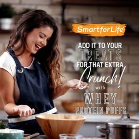 img 3 attached to 🥤 Smart for Life Whey Protein Puffs: High Protein Zero Sugar Isolate Snacks - 3LB Bulk Box - Non-GMO, Gluten-Free - 53 Servings