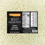 🥤 smart for life whey protein puffs: high protein zero sugar isolate snacks - 3lb bulk box - non-gmo, gluten-free - 53 servings logo