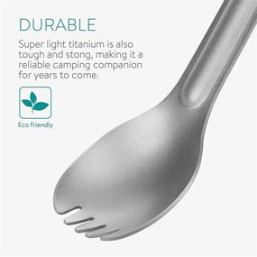 img 1 attached to Navaris Long Handle Titanium Spork