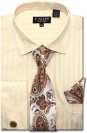 men's clothing and shirts: regular cufflinks with striped herringbone pattern logo