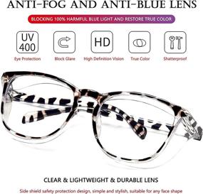 img 3 attached to 👁️ Clear Vision Solution: AIEYEZO Anti Fog Oversize Anti Blue Protective for All-day Eye Comfort