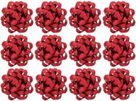 large red decorative glitterati lotus bows by the gift wrap company logo