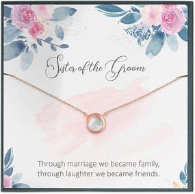 img 4 attached to Groom's Mother Gift Bride's Mother Gift Future Mother-in-Law Bonus Sister Necklace Present