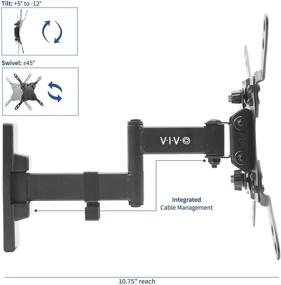 img 2 attached to VIVO Full-Motion TV Wall Mount for 13-42 inch Flat Plasma Screens - VESA Bracket Stand with Tilt and Swivel - Black (MOUNT-VW06)