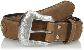 img 1 attached to 👢 Nocona Brown Overlay String Medium: Quality Leather Design for Style and Durability