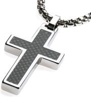 🔱 exquisite gestalt tungsten cross necklace featuring a 4mm surgical stainless steel box chain. logo