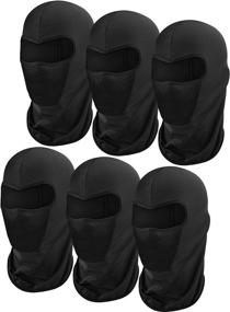 img 4 attached to 🔥 Windproof Camouflage Balaclava Face Mask Motorcycle Mask Fishing Cap - Ultimate Sun Protection and Dust Cover (Pack of 6)