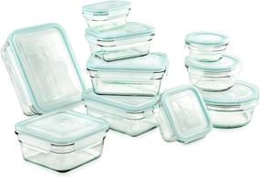 img 1 attached to 🔒 Airtight Tempered Glasslock Storage Containers 20-Piece Set - Microwave & Oven Safe, Anti-Spill Proof