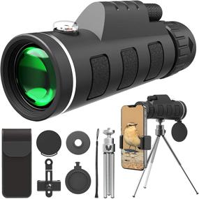 img 4 attached to Sportout 40×60 Monocular Telescope with Phone Adapter & Tripod – High Definition BAK4 Prism & FMC HD Monocular for Hiking, Concerts, Bird Watching, Hunting, and Wildlife Tourism