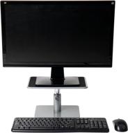 🖥️ adjustable metal laptop stand and monitor riser - monrise-blk, silver with black top logo