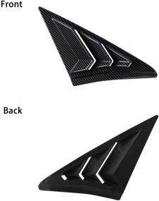 img 3 attached to THENICE Racing Style ABS Rear Side Window Louvers Air Vent Scoop Shades Cover Blinds for Honda Civic Hatchback Type R 2021 2020 2019 2018 2017 2016 - Carbon Fiber