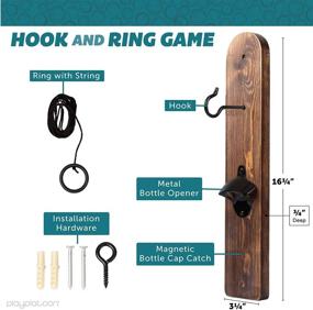 img 3 attached to 🎮 Ultimate Play Platoon Hook and Ring Game: Bottle Opener, Magnetic Cap Catch & Ring Toss Fun for Adults!