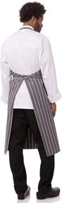 img 3 attached to 👨 Functional and Stylish: Chef Works Men's A100-BCS English Chef Apron in Black Chalk Stripe