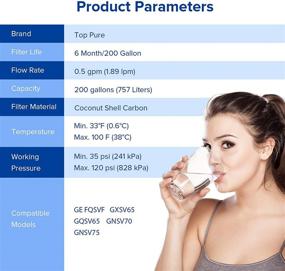 img 3 attached to 💧 High-Performance Pure Replacement Gxsv65 Drinking Filter for Optimal Water Quality