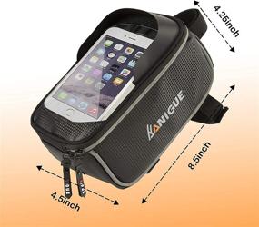 img 3 attached to 🚲 NIGUE Bicycle Bag - Front Frame Bike Phone Holder & Waterproof Top Tube Cycling Phone Mount Pack Phone Case for 6.5'' iPhone Xs MAX X with Touch Screen - Perfect Bike Accessories