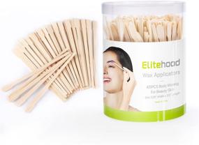 img 4 attached to 🔥 400-Pack of Elitehood Small Eyebrow Waxing Sticks with Convenient Storage Containers - Wooden Waxing Applicator Spatulas for Effective Hair Removal on Eyebrows & Face