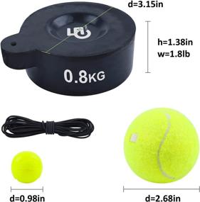 img 3 attached to 🎾 GS CHIER Tennis Trainer Rebound Ball: Portable Solo Hitting Workout Tool with Four Tennis Balls