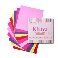 🎉 khava vinyl sheets - 40 pack self adhesive permanent vinyl in assorted girl's party pink tone colors with opaque glossy finishes, 12”x12” waterproof sheets for crafts and businesses logo