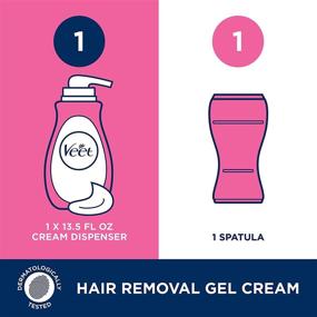 img 2 attached to 💆 Veet Gel Hair Remover Cream, Sensitive Formula, 13.5 oz (Pack of 3): Effective Hair Removal Solution for Sensitive Skin