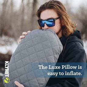 img 2 attached to 💤 Klymit Luxe Pillow - Lightweight Inflatable Travel Pillow (New) - Grey, Extra-Large