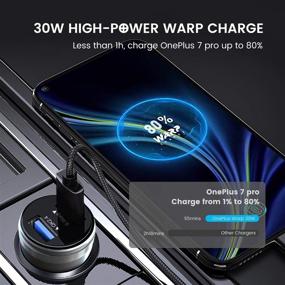 img 2 attached to VELOGK Warp Charger Kit 30W [5V/6A] for OnePlus 8/8 Pro/7 Pro/7T/7T Pro/7/6T/6/5T/5/3T/3/Nord N10 5G 🔌 – Fast Warp/Dash Car Charger Adapter + Wall Charger + 2x Type C Warp Charge Cables (3.3ft)