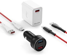 img 4 attached to VELOGK Warp Charger Kit 30W [5V/6A] for OnePlus 8/8 Pro/7 Pro/7T/7T Pro/7/6T/6/5T/5/3T/3/Nord N10 5G 🔌 – Fast Warp/Dash Car Charger Adapter + Wall Charger + 2x Type C Warp Charge Cables (3.3ft)