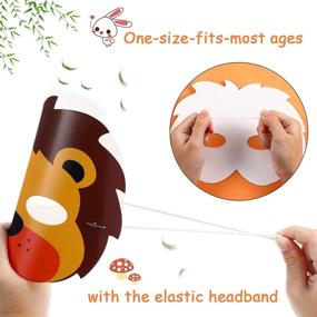 img 1 attached to 🐾 12-Piece Forest Friends Animal Masks for Kids - Cartoon Jungle Woodland Animals Theme Costume Party Supplies, Perfect for Animal Birthday Party, Halloween Masks, Dress-Up Favors, and Decorations