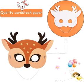 img 2 attached to 🐾 12-Piece Forest Friends Animal Masks for Kids - Cartoon Jungle Woodland Animals Theme Costume Party Supplies, Perfect for Animal Birthday Party, Halloween Masks, Dress-Up Favors, and Decorations