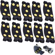 👞 ioffersuper 5 pairs of snow ice climbing anti slip spikes grips shoes cover (pack of 5) логотип