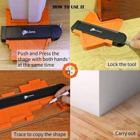 img 2 attached to 🛠️ Contour Gauge With Lock - Pack of 2 Wide Pieces - Contour Gauge Profile Tool - 10" and 5" Duplicators - Men's Christmas Gifts - Superbrand Tool for Copying Angles, Curved and Odd Shapes