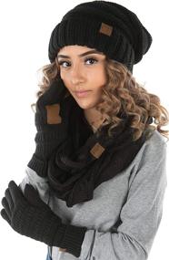 img 2 attached to Oversized Beanie Glove Scarf Bundle Outdoor Recreation in Climbing