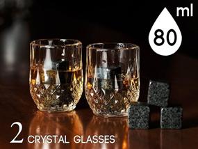 img 2 attached to 🥃 Premium Whiskey Stones Gift Set with Chilling Whisky Rocks and Scotch Glass in Wooden Box - Ideal Bourbon Shot Glasses and Best Drinking Gift for Father's Birthday - Enhance Your Bar with Cooling Bar Set