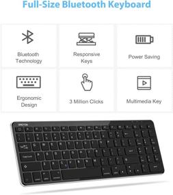 img 1 attached to 🔌 OMOTON Ultra Slim Wireless Bluetooth Keyboard for iPad Air 10.9/10.5, iPad Pro 12.9/11, iPad 8th 7th Gen 10.2, iPad 9.7, iPad Mini and More - Black