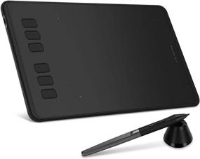 img 4 attached to 🖌️ Huion Inspiroy H640P Graphics Drawing Tablet Digital Pen Tablet with Battery-Free Stylus, 8192 Levels, 6 Express Keys | Compatible with PC and Mac
