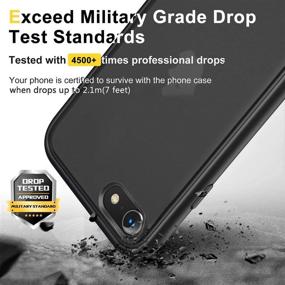 img 3 attached to 📱 Humixx iPhone SE 2020 & iPhone 8 Case: Military Grade Shockproof Protection, Upgraded Nano Material, Translucent Matte Design - Black