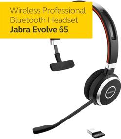 img 3 attached to 🎧 Jabra Evolve 65 UC Wireless Headset, Mono - Link 370 USB Adapter - Bluetooth Headset with Exceptional Wireless Performance, Passive Noise Reduction, Long-lasting Battery