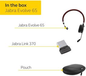 img 2 attached to 🎧 Беспроводная гарнитура Jabra Evolve 65 UC, моно - адаптер USB Link 370 - гарнитура Bluetooth с исключительной беспроводной производительностью, пассивным шумоподавлением и долговечным аккумулятором.