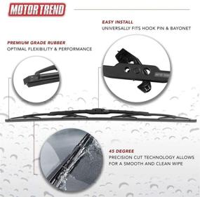 img 3 attached to 🚘 Motor Trend WP120 - High Performance Aerodynamic Wiper Blade - Silent, Durable, and Streak-Free - 20 Inches