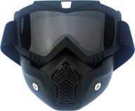 anyoupin motorcycle goggles removable black logo