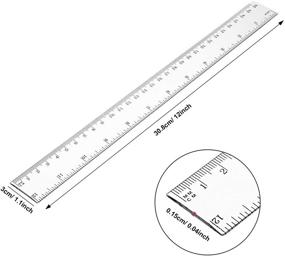 img 1 attached to 📏 Classroom Ruler: Flexible Plastic Straight Edge, Measuring in Inches