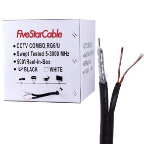 img 4 attached to 500 ft. Coaxial CCTV Cable - 5 Star RG6/U Siamese Combo with 18AWG/2 Power