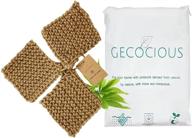 🌿 3-pack hemp scrub sponges by gecocious - non-scratch, all-purpose scouring pads, reusable & compostable dish scrubbers for kitchen cleaning and dishwashing logo