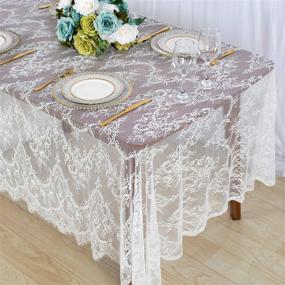 img 3 attached to 🌸 Premium Lace Tablecloth: Elegant Rectangular 60X120 Inch Tablecloth - Exquisite Lace Tablecloths for Stylish Décor