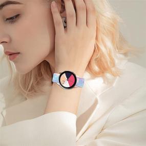 img 1 attached to 🌸 Стильные цветочные ремешки для Samsung Active 2/Galaxy Watch - Совместимые ремешки для часов для женщин/мужчин - Силиконовые ремешки для Samsung 40 мм/44 мм и 42 мм/41 мм.