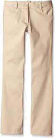 img 4 attached to 👖 Nautica Girls' Bootcut Twill Uniform Pants & Capris - Girls' Clothing for School
