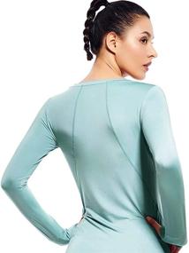 img 2 attached to Ultimate Comfort: Women's Long Sleeve Yoga Tops with Thumb Holes for Effective Workouts