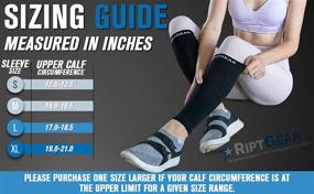 img 3 attached to RiptGear Calf Compression Sleeves: Graduated Compression Leg Support for Women and Men